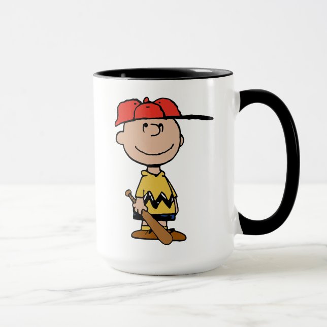 Jordnötter | Charlie Brown Baseball Smile Mugg (Höger)