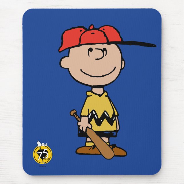 Jordnötter | Charlie Brown Baseball Smile Musmatta (Framsidan)