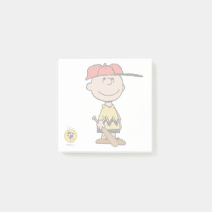 Jordnötter Charlie Brown Baseball Smile Post-it Block