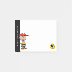 Jordnötter Charlie Brown Baseball Smile Post-it Block