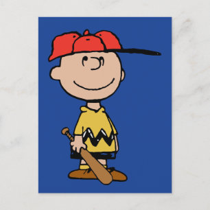 Jordnötter Charlie Brown Baseball Smile Vykort
