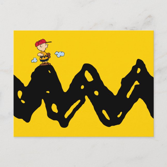 Jordnötter | Charlie Brown Baseball Vykort (Framsida)