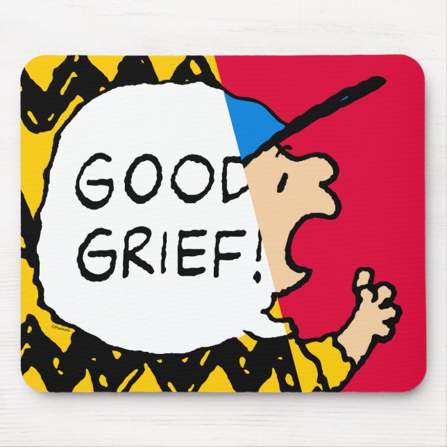 Jordnötter | Charlie Brown Bra Grief, halv & halv Musmatta (Framsidan)