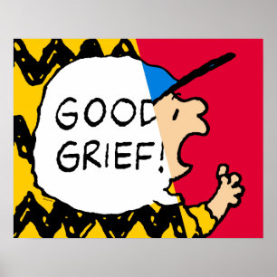 Jordnötter   Charlie Brown Bra Grief, halv & halv Poster