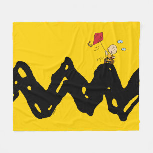 Jordnötter Charlie Brown Flies Kite Fleecefilt