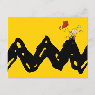 Jordnötter Charlie Brown Flies Kite Vykort