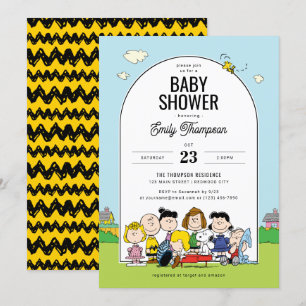 Jordnötter Charlie Brown & Gang - Arch Baby Show Inbjudningar