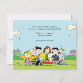 Jordnötter | Charlie Brown & Gang Birthday Tack Inbjudningar