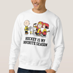 Jordnötter Charlie Brown Hockey Coach Lång Ärmad Tröja