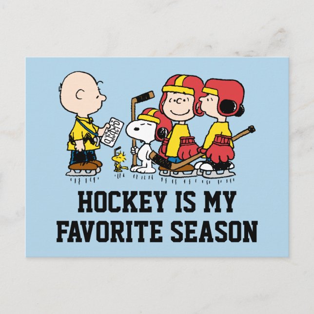 Jordnötter | Charlie Brown Hockey Coach Vykort (Framsida)