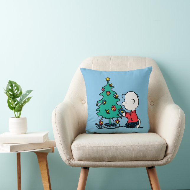 Jordnötter | Charlie Brown jul Ljus Kudde (Stol)