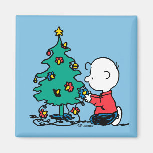 Jordnötter Charlie Brown jul Ljus Magnet