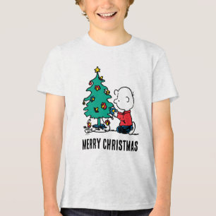 Jordnötter Charlie Brown jul Ljus T Shirt