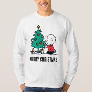 Jordnötter   Charlie Brown jul Ljus T Shirt