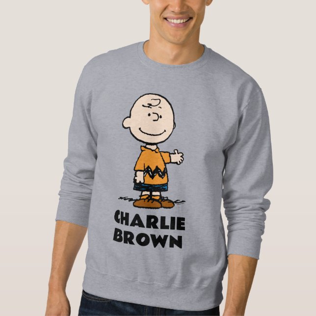 Jordnötter | Charlie Brown Lång Ärmad Tröja (Framsida)