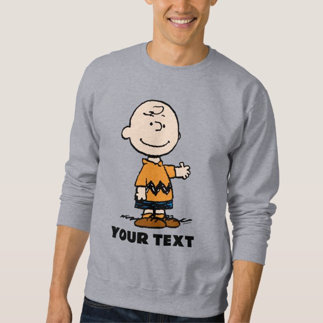 Jordnötter | Charlie Brown Lång Ärmad Tröja (Framsida)