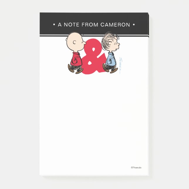 Jordnötter | Charlie Brown & Linus Post-it Block (Framsida)