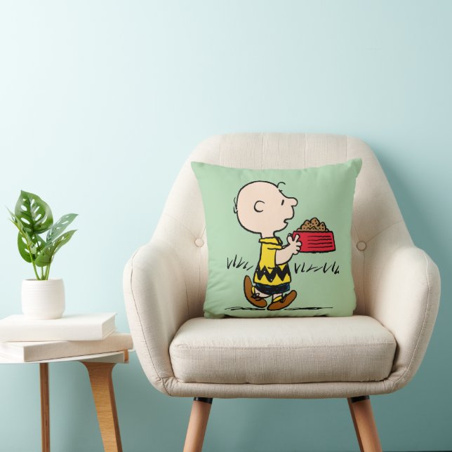 Jordnötter | Charlie Brown med Snoopy's Dish Kudde (Stol)