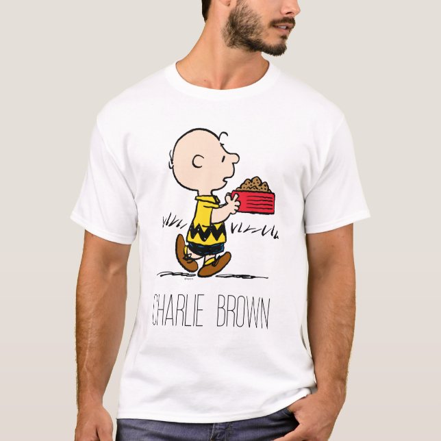 Jordnötter | Charlie Brown med Snoopy's Dish T Shirt (Framsida)