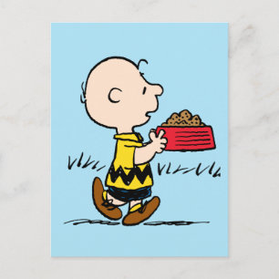 Jordnötter Charlie Brown med Snoopy's Dish Vykort