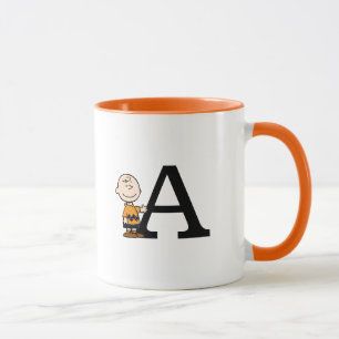 Jordnötter   Charlie Brown Monogram A Mugg