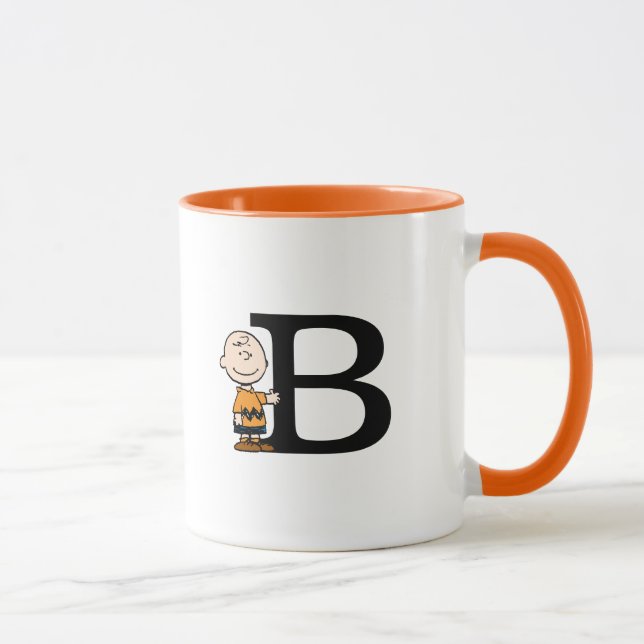 Jordnötter | Charlie Brown Monogram B Mugg (Höger)