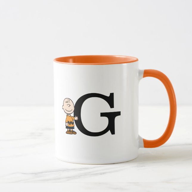 Jordnötter | Charlie Brown Monogram G Mugg (Höger)