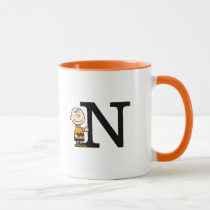 Jordnötter Charlie Brown Monogram N Mugg
