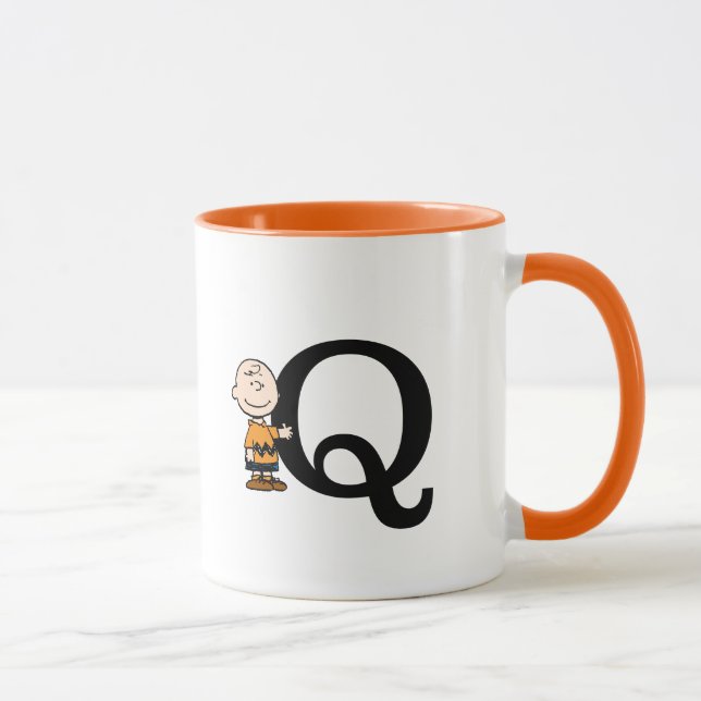 Jordnötter | Charlie Brown Monogram Q Mugg (Höger)