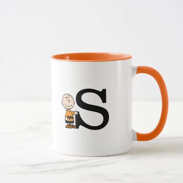 Jordnötter | Charlie Brown Monogram S Mugg (Höger)