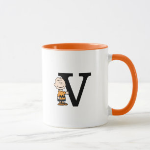 Jordnötter Charlie Brown Monogram V Mugg