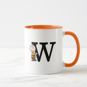Jordnötter Charlie Brown Monogram W Mugg
