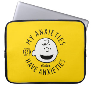 Jordnötter Charlie Brown Nervous sedan 1950 Laptop Fodral
