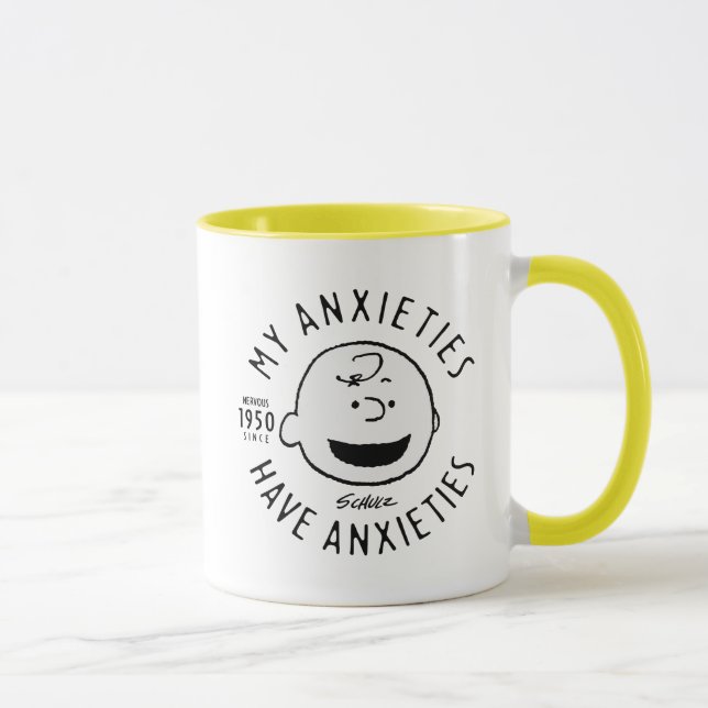 Jordnötter | Charlie Brown Nervous sedan 1950 Mugg (Höger)