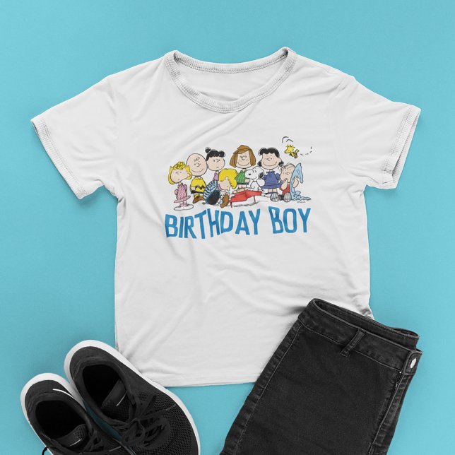 Jordnötter | Charlie Brown och Gang Birthday Boy T Shirt (Skapare uppladdad)