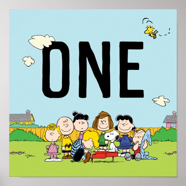 Jordnötter | Charlie Brown och Gang Birthday - One Poster (Framsidan)