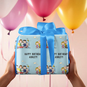 Jordnötter Charlie Brown och Gang Birthday Presentpapper