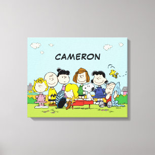 Jordnötter Charlie Brown och Gang Lägg till di Canvastryck
