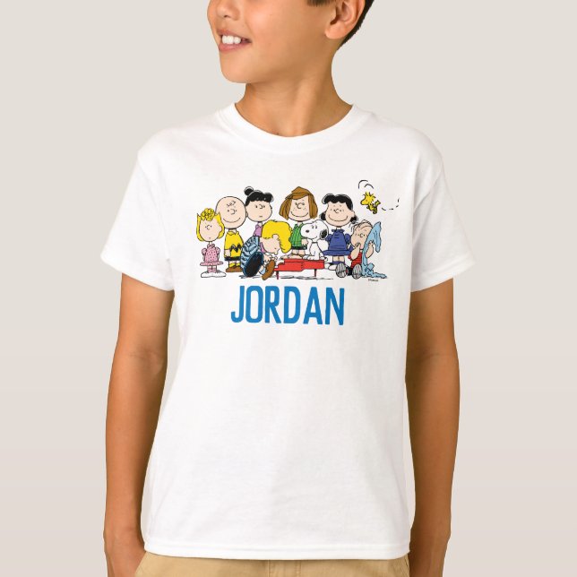 Jordnötter | Charlie Brown och Gang | Lägg till di T Shirt (Framsida)
