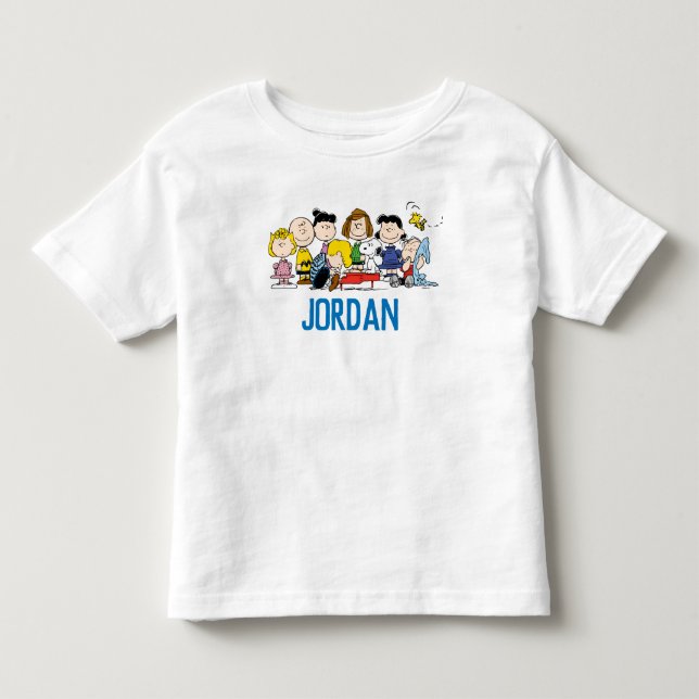 Jordnötter | Charlie Brown och Gang | Lägg till di T Shirt (Framsida)