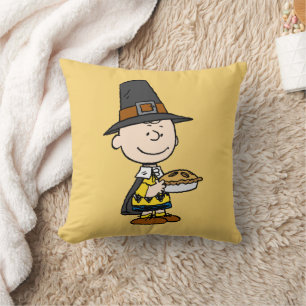Jordnötter   Charlie Brown Pilgrim Kudde