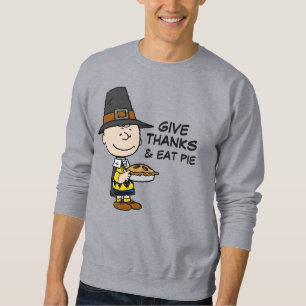 Jordnötter Charlie Brown Pilgrim Lång Ärmad Tröja