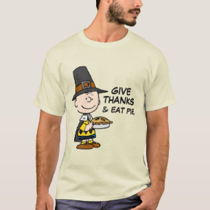 Jordnötter   Charlie Brown Pilgrim T Shirt