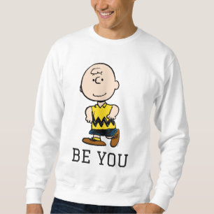 Jordnötter   Charlie Brown Porträtt Lång Ärmad Tröja