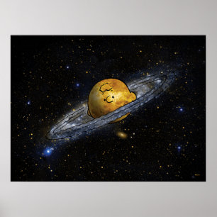 Jordnötter Charlie Brown rymdout Poster