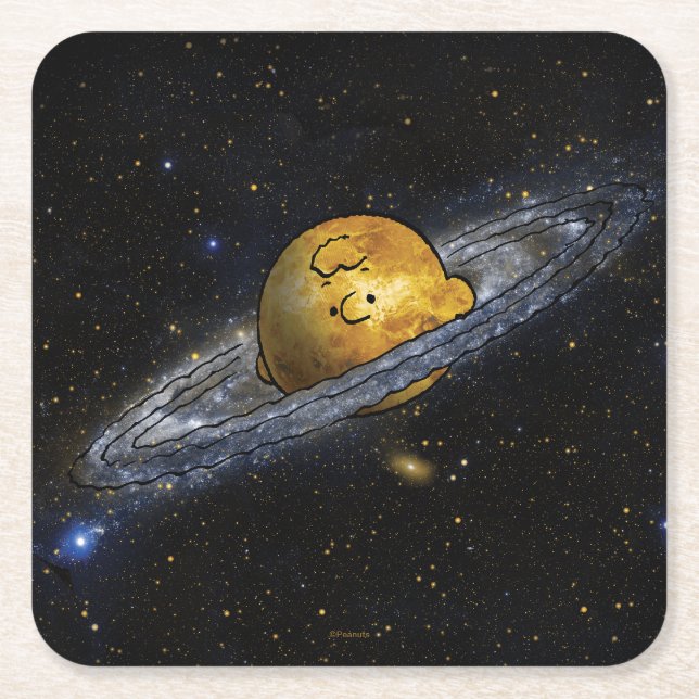 Jordnötter | Charlie Brown rymdout Underlägg Papper Kvadrat (Framsidan)