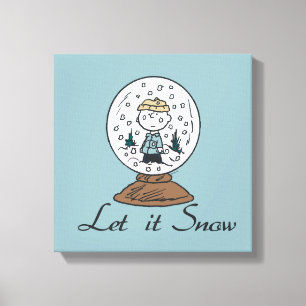Jordnötter Charlie Brown Snö Globe Canvastryck