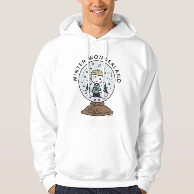 Jordnötter | Charlie Brown Snö Globe Hoodie (Framsida)