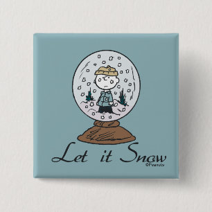 Jordnötter Charlie Brown Snö Globe Knapp
