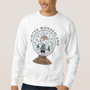 Jordnötter Charlie Brown Snö Globe Lång Ärmad Tröja
